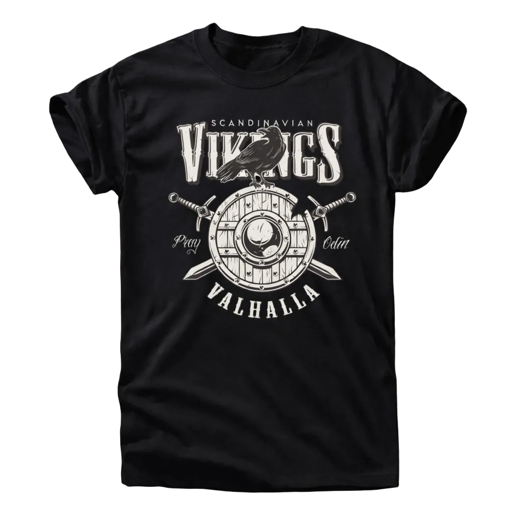 Scandinavian Vikings Valhalla Shirt – Odin Wikinger Mythologie