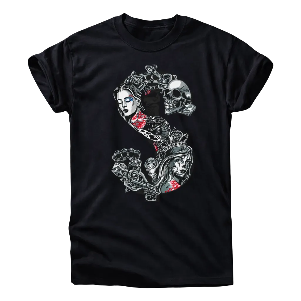 Dollar Tattoo Art Shirt – Rockabilly Rock & Heavy Metal