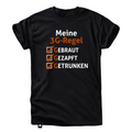 Meine 3G-Regel T-Shirt – Gebraut, Gezapt, Getrunken