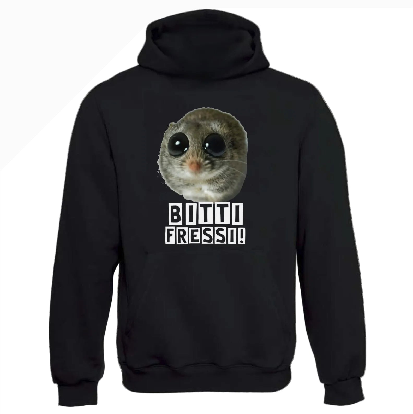 Bitti Fressi Hoodie – Sad Hamster Augen