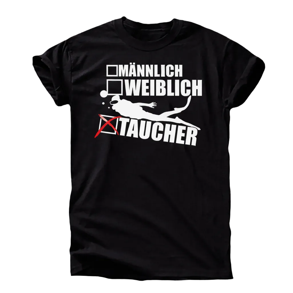 Männlich Weiblich Taucher T-Shirt