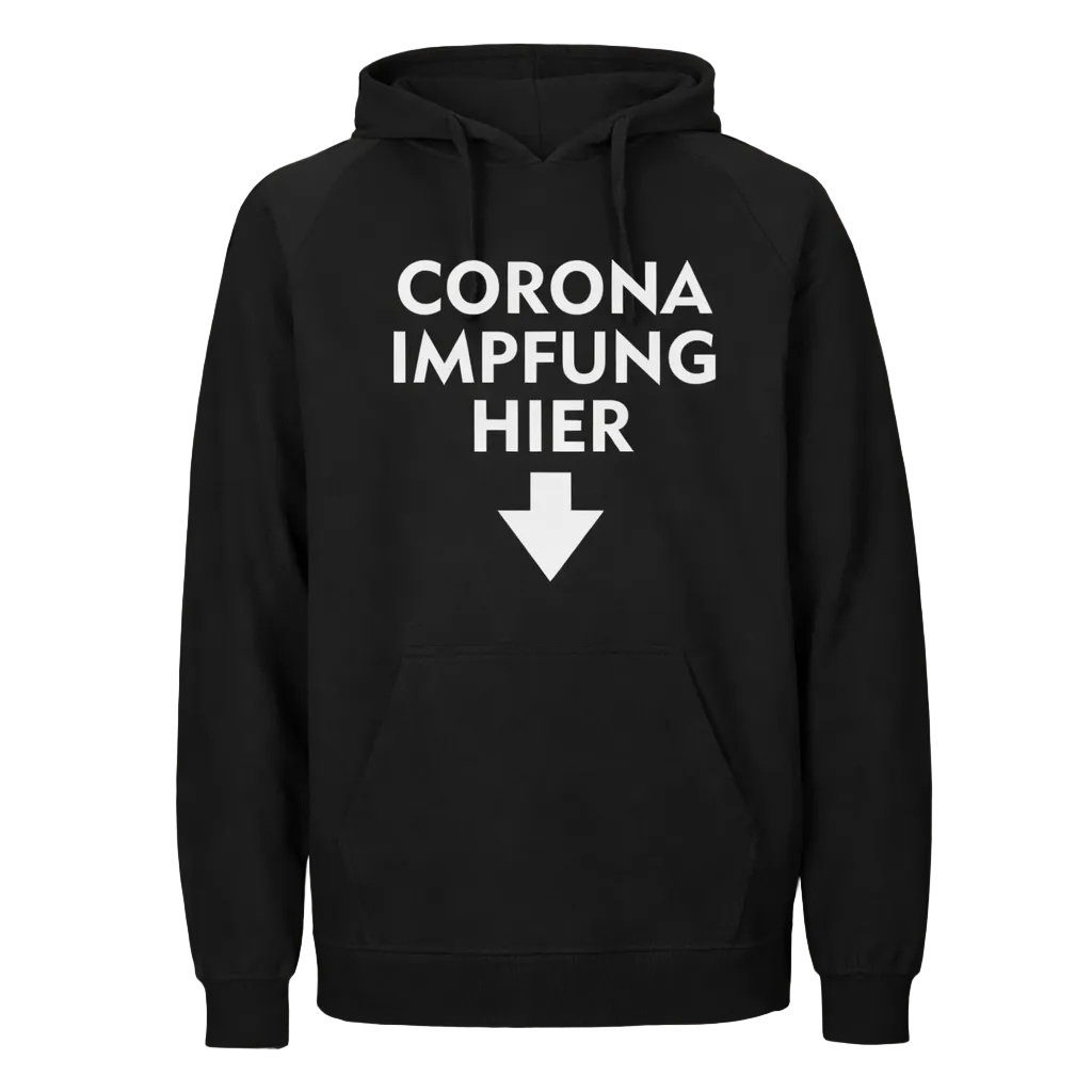 Corona Impfung Hier Hoodie