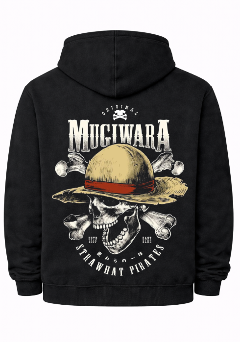 Diggiwear G-Town Strawhat Skull Hoodie – Pirate Anime Streetwear