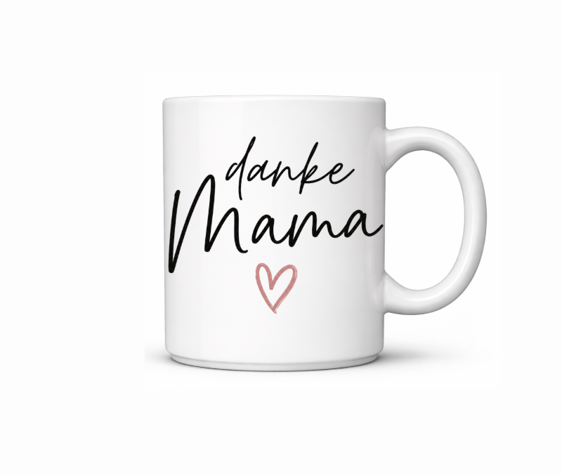 Geschenk Tasse für Mama & Papa – Modernes Design mit Herz