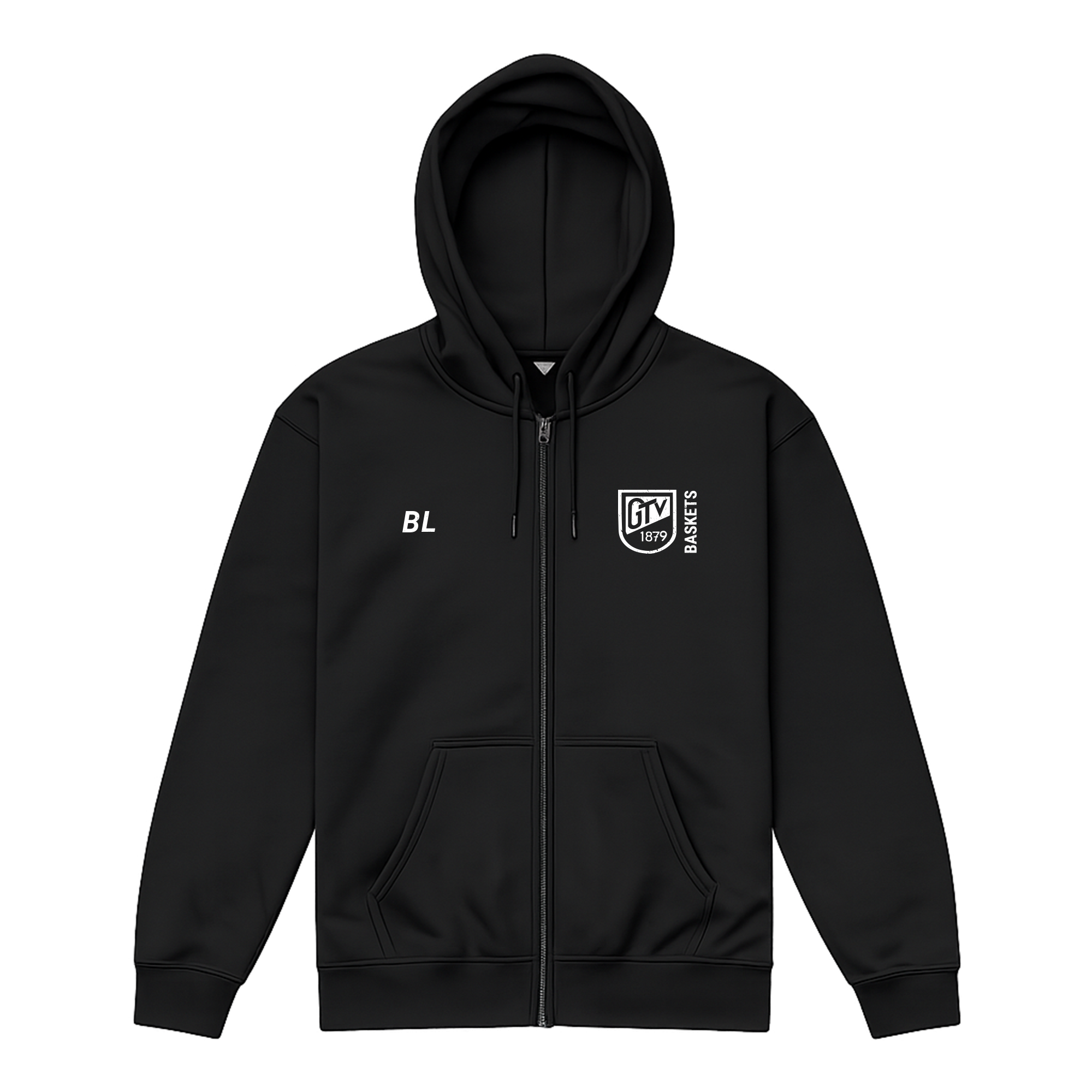 GTV Baskets „Family“ Zip Hoodie – Personalisierbar mit Initialen (Kids + Unisex)