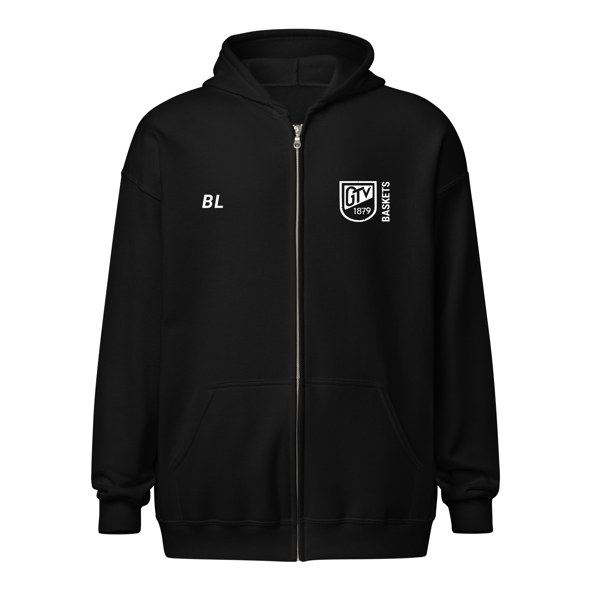 GTV Baskets „Family“ Zip Hoodie – Personalisierbar mit Initialen (Kids + Unisex)