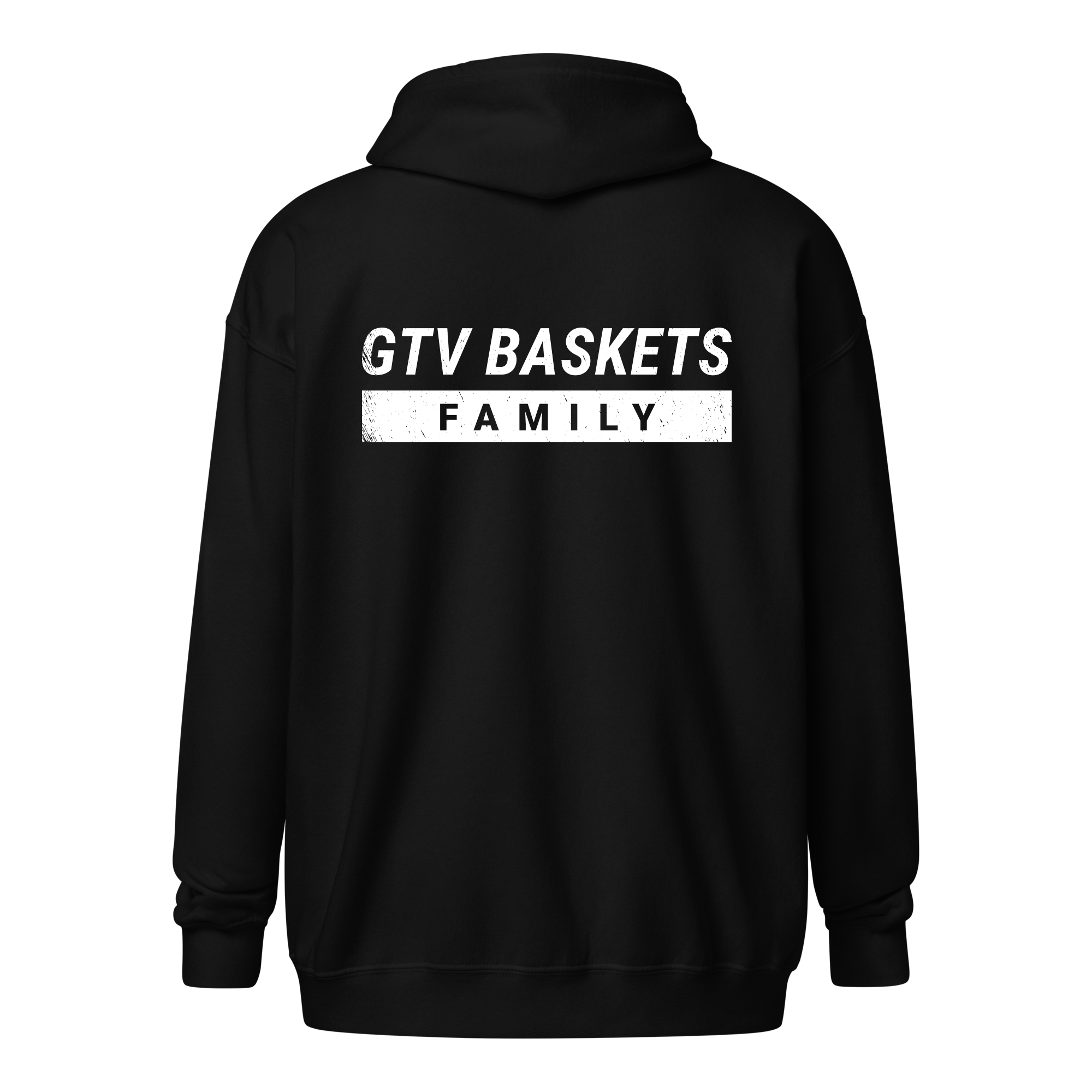 GTV Baskets „Family“ Zip Hoodie – Personalisierbar mit Initialen (Kids + Unisex)