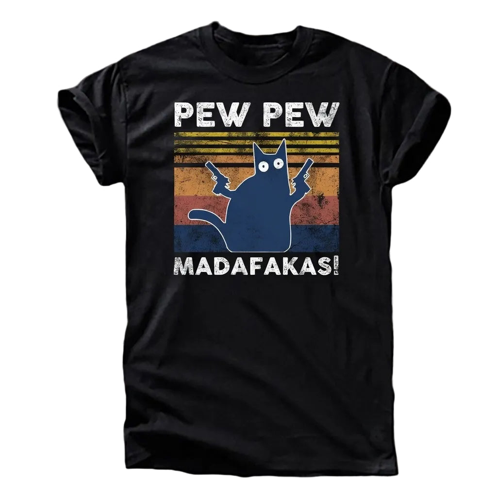Pew Pew Madafakas Katze T-Shirt