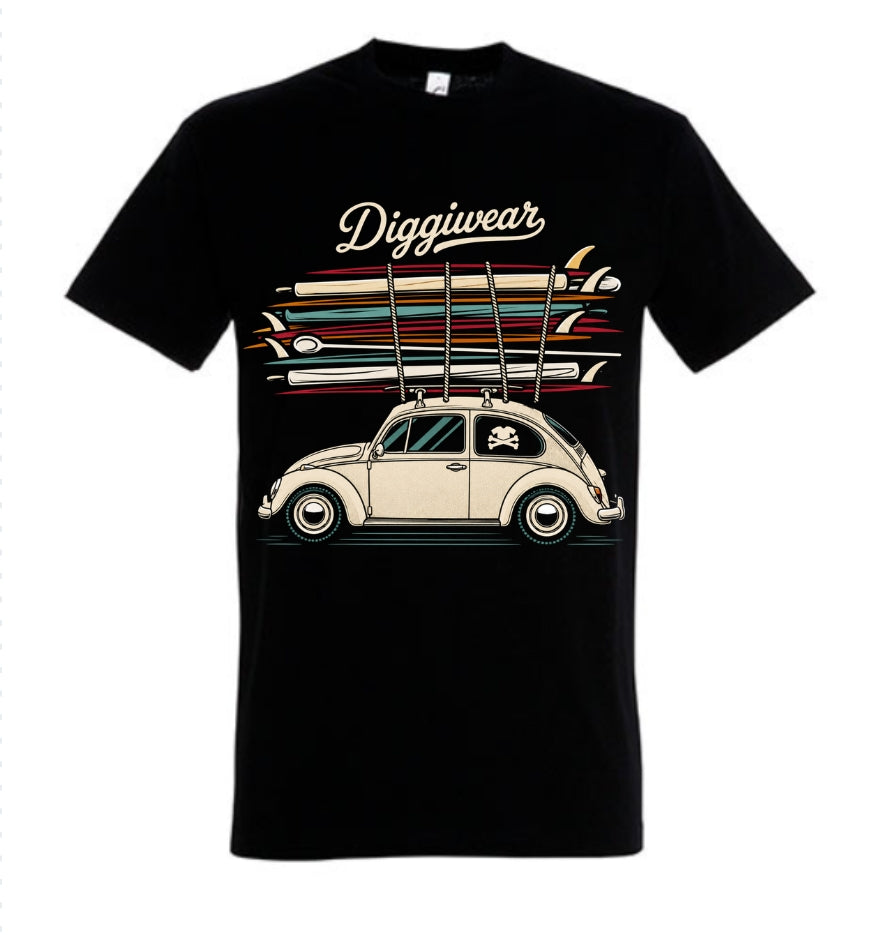 Diggiwear Surf Käfer T-Shirt – Retro Beach & Vintage Surf Style