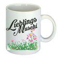 Lieblings Muschi Tasse – Freches Humor Geschenk mit Blumen