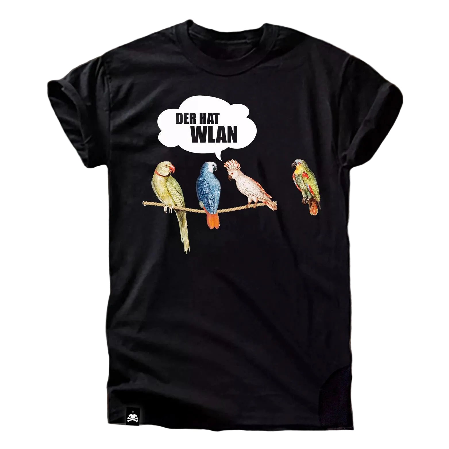 Der hat WLAN“ T-Shirt – Lustiges Wellensittich Shirt